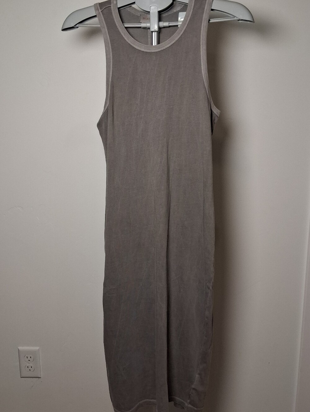 Brixton Gray Sleeveless Tank Maxi Dress 100% Organic Cotton size Small